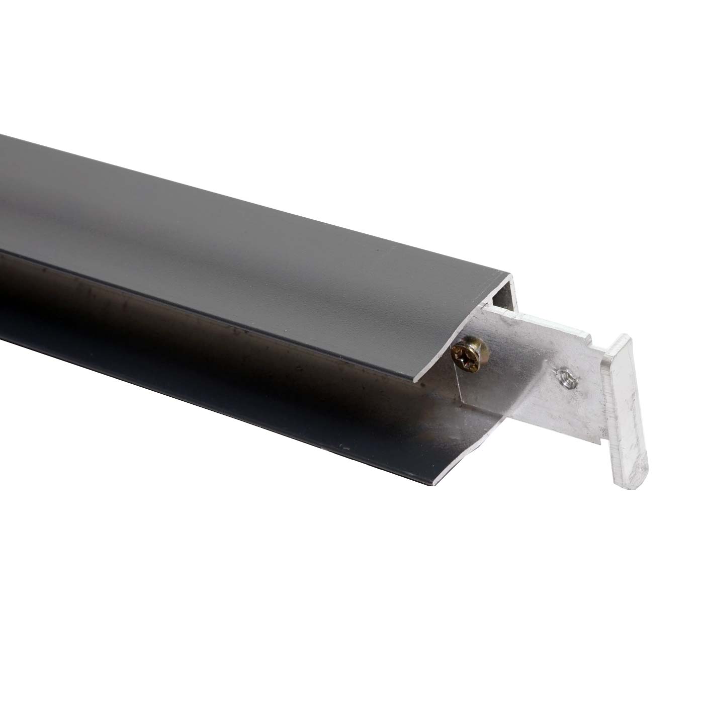 Cosmo Casa - Eindset voor WPC Privacyscherm Sarthe - Eindprofiel - Aluminium Paal - Grijs - 180 cm