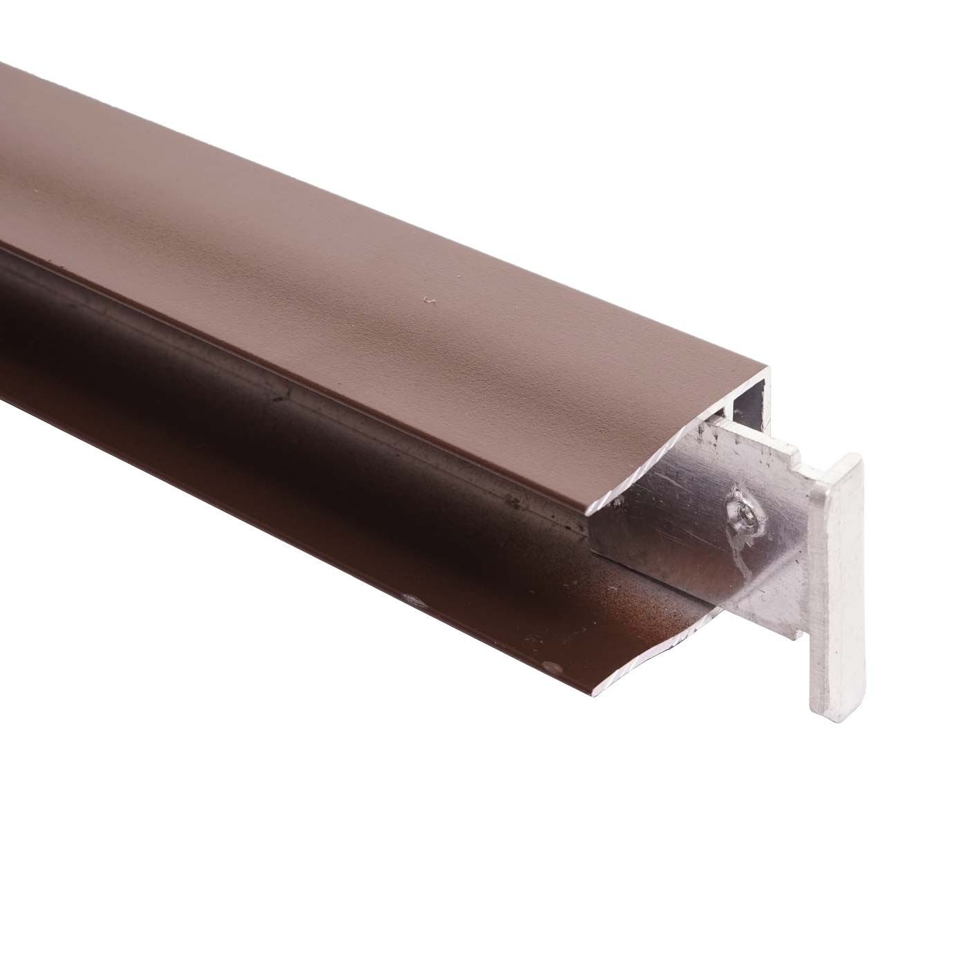 Cosmo Casa - Eindset voor WPC Privacyscherm Sarthe - Eindprofiel - Aluminium Paal - Bruin - 180 cm