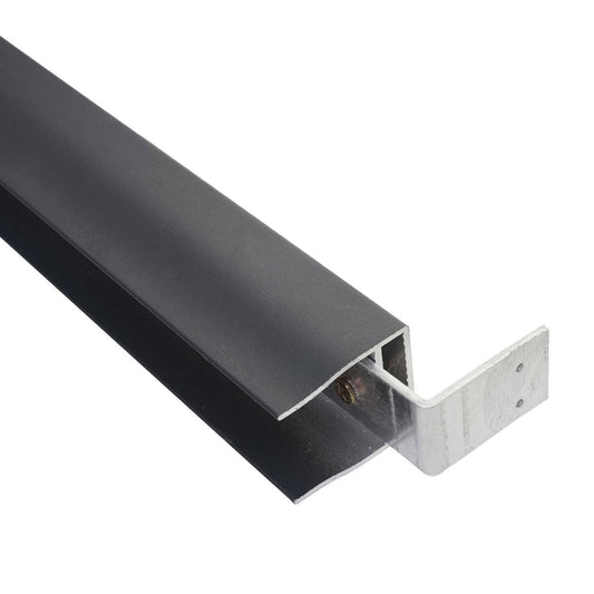 Cosmo Casa - Eindset voor WPC Zichtscherm Sarthe - Eindprofiel - WPC Paal - Grijs - 90 cm