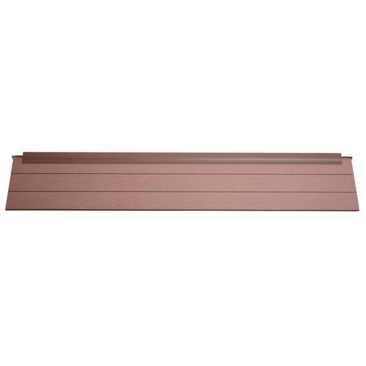 Cosmo Casa - Eindset voor WPC Zichtscherm Sarthe - Eindprofiel - Aluminium Paal - Bruin - 90 cm