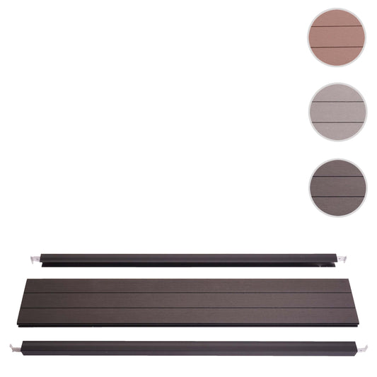 Cosmo Casa - Eindset voor WPC Zichtscherm Sarthe - Eindprofiel - Aluminium Paal - Antraciet - 90 cm