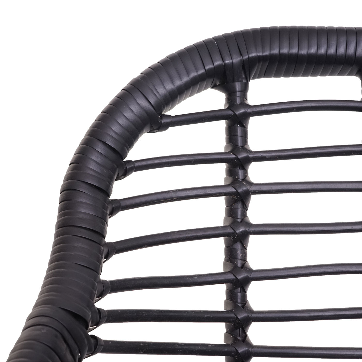 Cosmo Casa - Polyrotan Set - Balkonset Tuinset Zitgroep - Stoel Touw - Antraciet met Antraciet Kussen