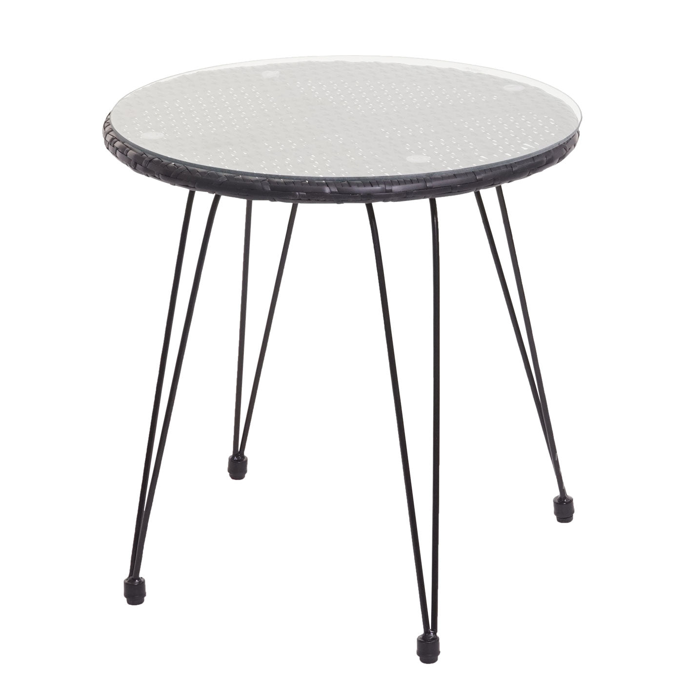 Cosmo Casa - Polyrotan Set - Balkonset Tuinset Zitgroep - Stoel Touw - Antraciet met Antraciet Kussen