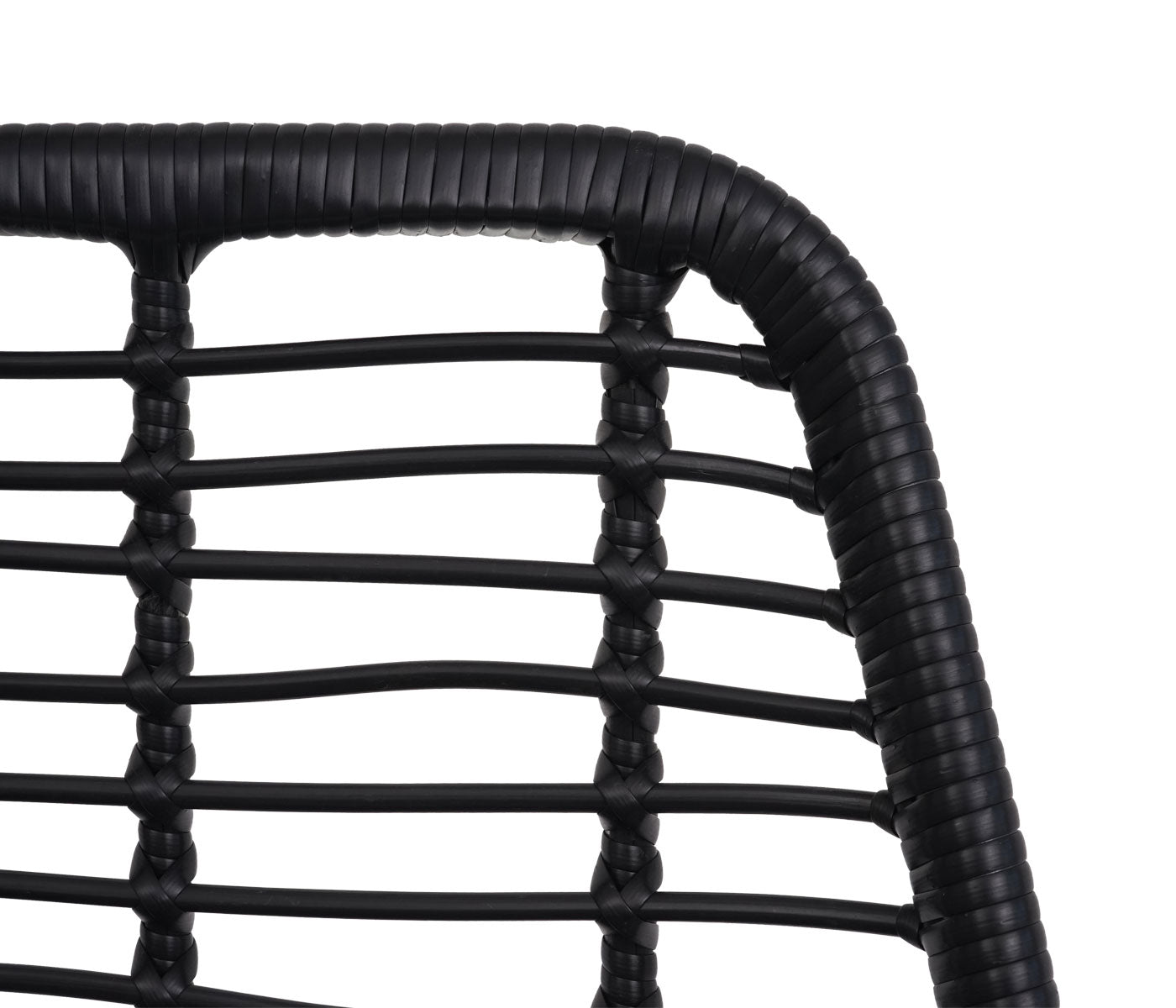 Cosmo Casa - Polyrattan Set - Tuinbankset Zitgroep Stoel - Touw - Antraciet - Bekleding Antraciet zonder Sierkussens