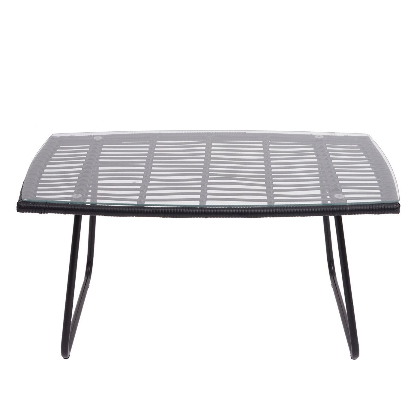 Cosmo Casa - Polyrattan Set - Tuinbankset Zitgroep Stoel - Touw - Antraciet - Bekleding Antraciet zonder Sierkussens