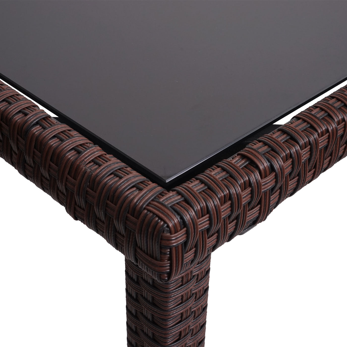 Cosmo Casa - Polyrotan tafel - Tuintafel balkontafel - 120x75cm - Bruin