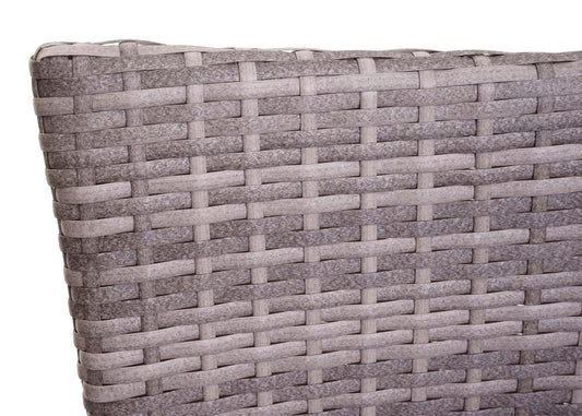 Cosmo Casa - Set van 2 polyrotan stoelen - Balkonstoel tuinstoel - Stapelbaar - Grijsbruin met donkergrijs kussen