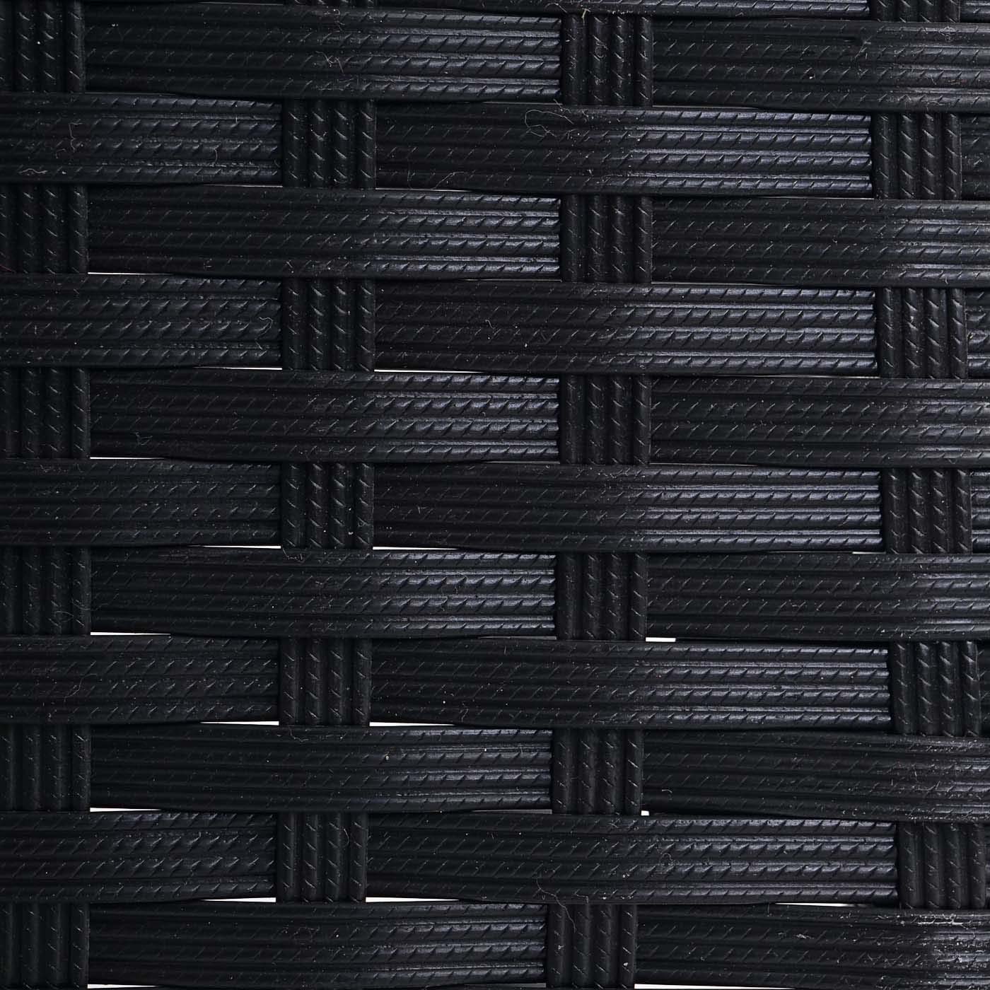 Cosmo Casa - Tuinbank - Zitbank Halden - Polyrotan - Zwart met Terracotta