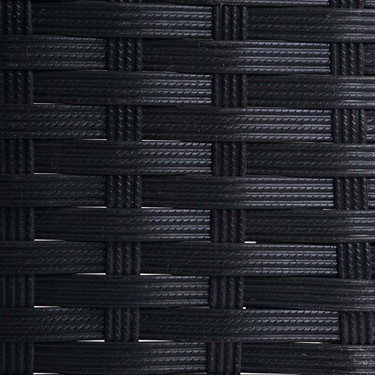 Cosmo Casa - Tuinbank - Zitbank Halden - Polyrotan - Zwart met Terracotta