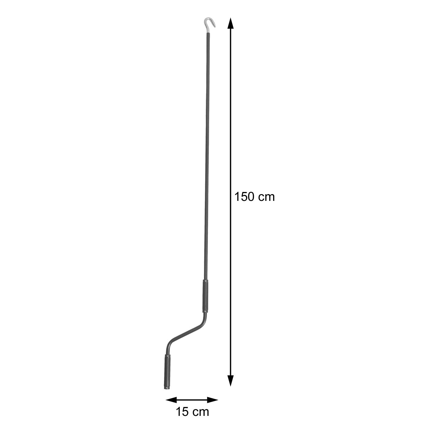 Cosmo Casa - Handzwengel - Luifels - Luifelzwengel - 150cm - Grijs