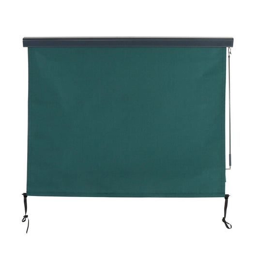 Cosmo Casa - Verticale zonwering - Privacyscherm buiten - Rolgordijn UV-werend 50 doek - 250x180cm - Blauwgroen