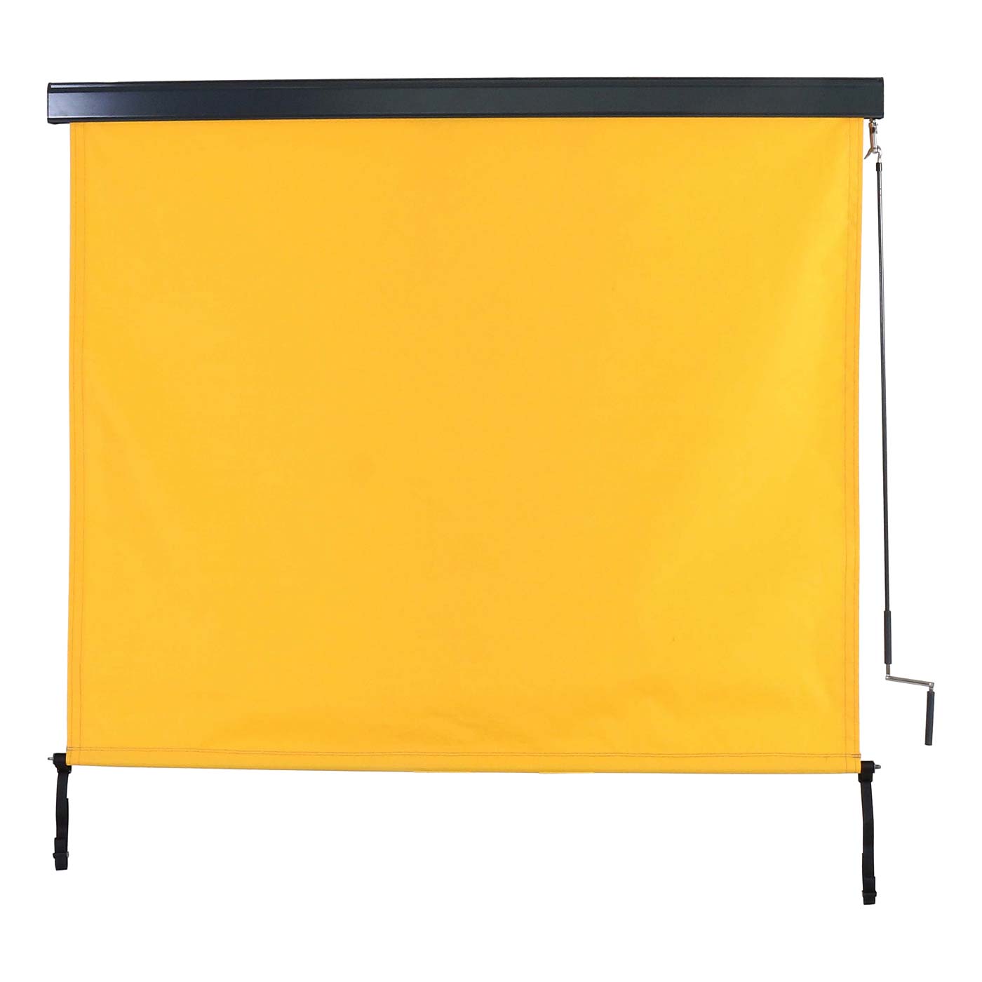 Cosmo Casa - Verticale zonwering - Privacyscherm buiten - Rolgordijn UV-werend 50 doek - 250x180cm - Geel
