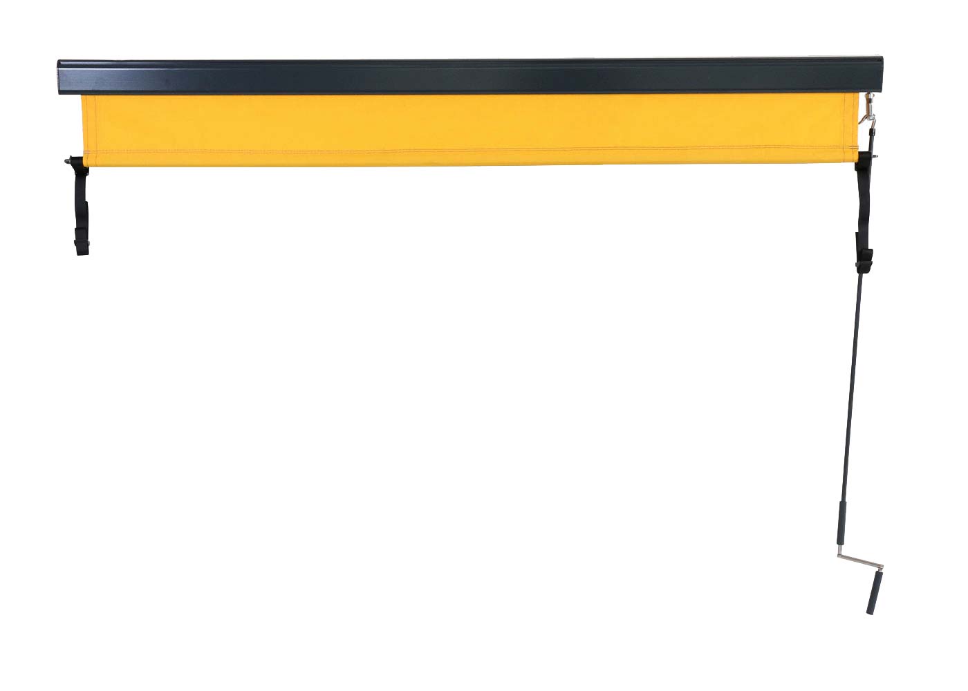 Cosmo Casa - Verticale zonwering - Privacyscherm buiten - Rolgordijn UV-werend 50 doek - 250x180cm - Geel