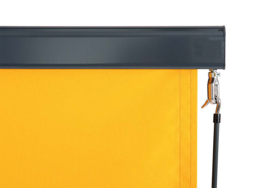 Cosmo Casa - Verticale zonwering - Privacyscherm buiten - Rolgordijn UV-werend 50 doek - 250x180cm - Geel