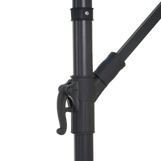 Cosmo Casa - Acerra zweefparasol - Zonwerende parasol - 3m kantelbaar - Polyester staal - 11kg - Roze zonder voet