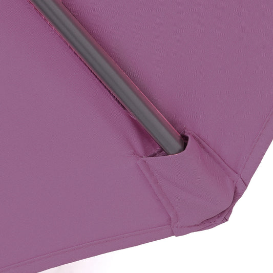 Cosmo Casa - Acerra zweefparasol - Zonwerende parasol - 3m kantelbaar - Polyester staal - 11kg - Lavendelrood zonder voet