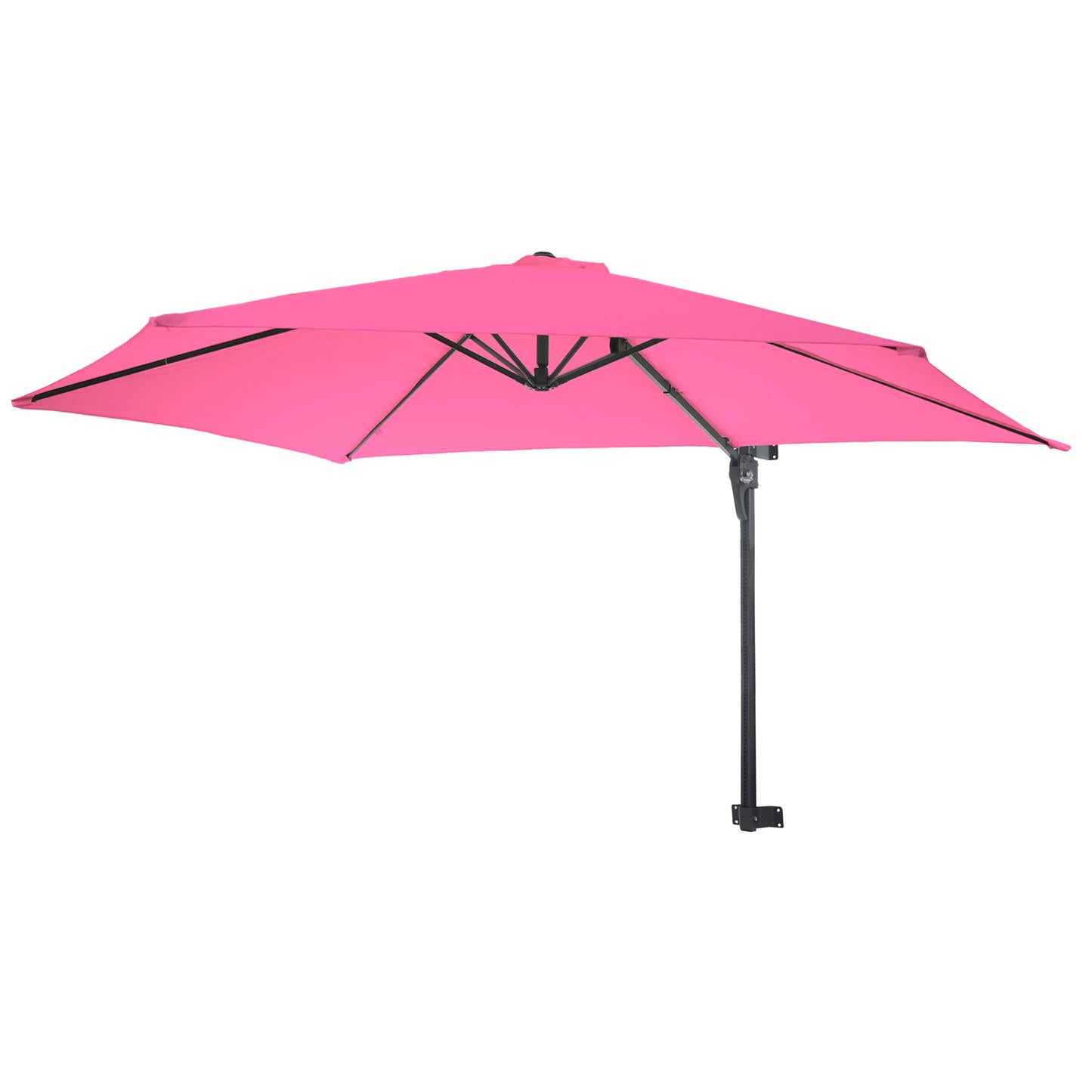 Cosmo Casa - Casoria zweefparasol - 3m kantelbaar - Polyester aluminium/staal - 9kg - Roze-rozerood