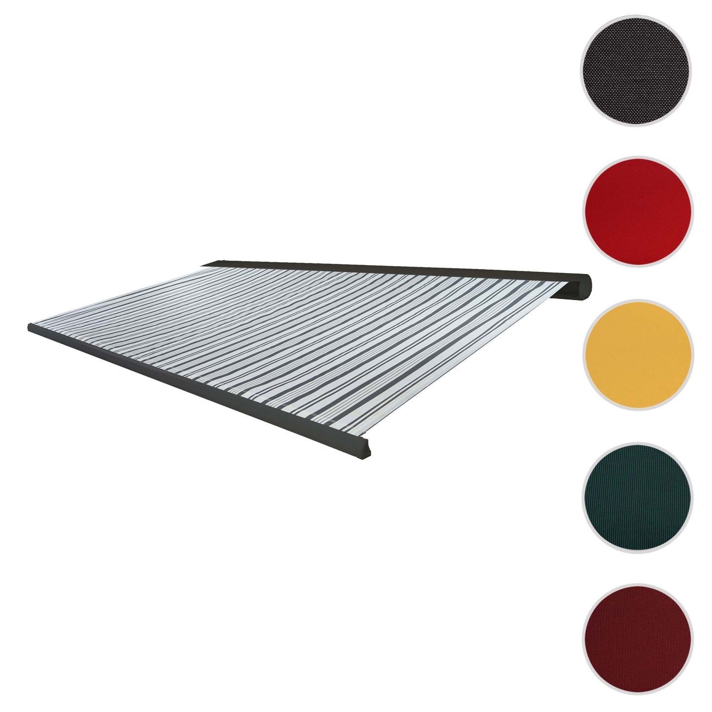 Cosmo Casa - Vervanghoes voor luifel - Volledige cassette vervangende hoes zonwering - 4x3m - Polyester grijswit