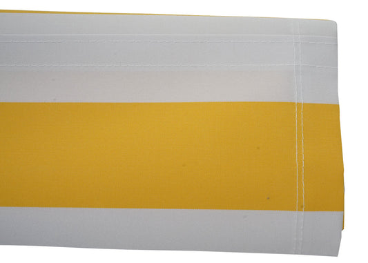Cosmo Casa - Vervangende hoes luifel - Volledige cassette zonwering - 4x3m - Acryl geel-wit