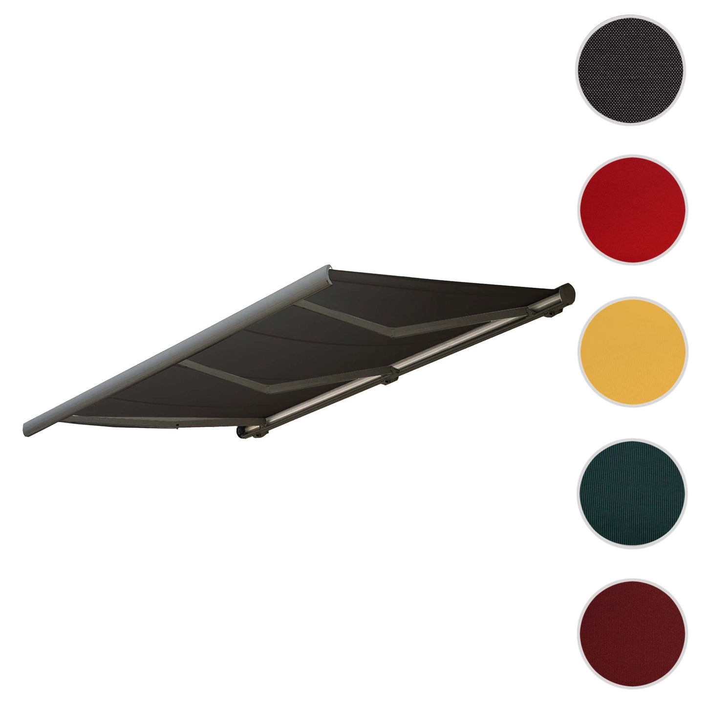 Cosmo Casa - Vervangende hoes luifel - Volledige cassette zonwering - 4,5x3m - Polyester antraciet