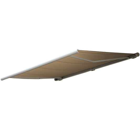 Cosmo Casa - Vervangende hoes luifel - Volledige cassette zonwering - 4,5x3m - Polyester crème