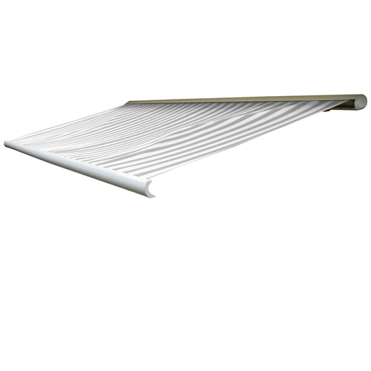 Cosmo Casa - Luifelhoes - Volledig cassette - Polyester - Grijs-Wit - 4,5×3 m