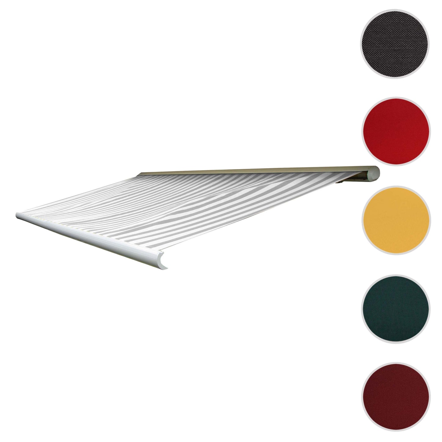 Cosmo Casa - Luifelhoes - Volledig cassette - Polyester - Grijs-Wit - 4,5×3 m