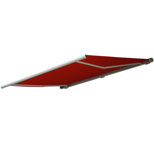 Cosmo Casa - Vervangende hoes luifel - Volledige cassette zonwering - 4,5x3m - Polyester bordeauxrood