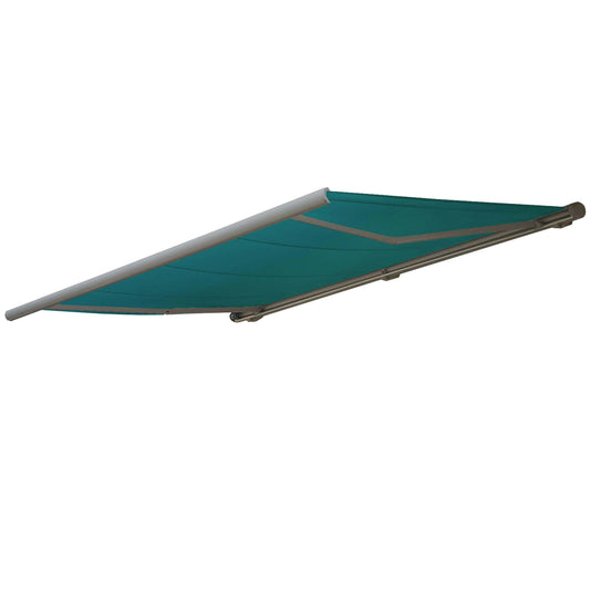 Cosmo Casa - Vervangende hoes luifel - Volledige cassette zonwering - 4,5x3m - Polyester blauwgroen