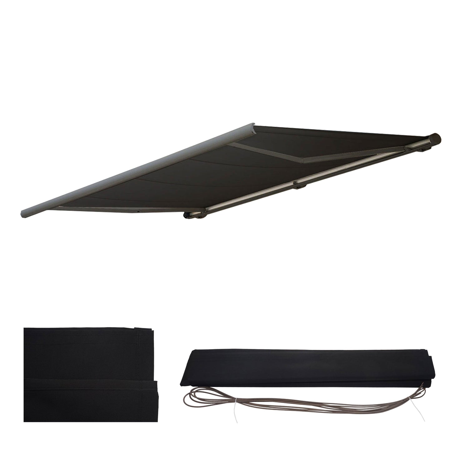 Cosmo Casa - Vervangende hoes luifel - Volledige cassette zonwering - 4,5x3m - Acryl antraciet