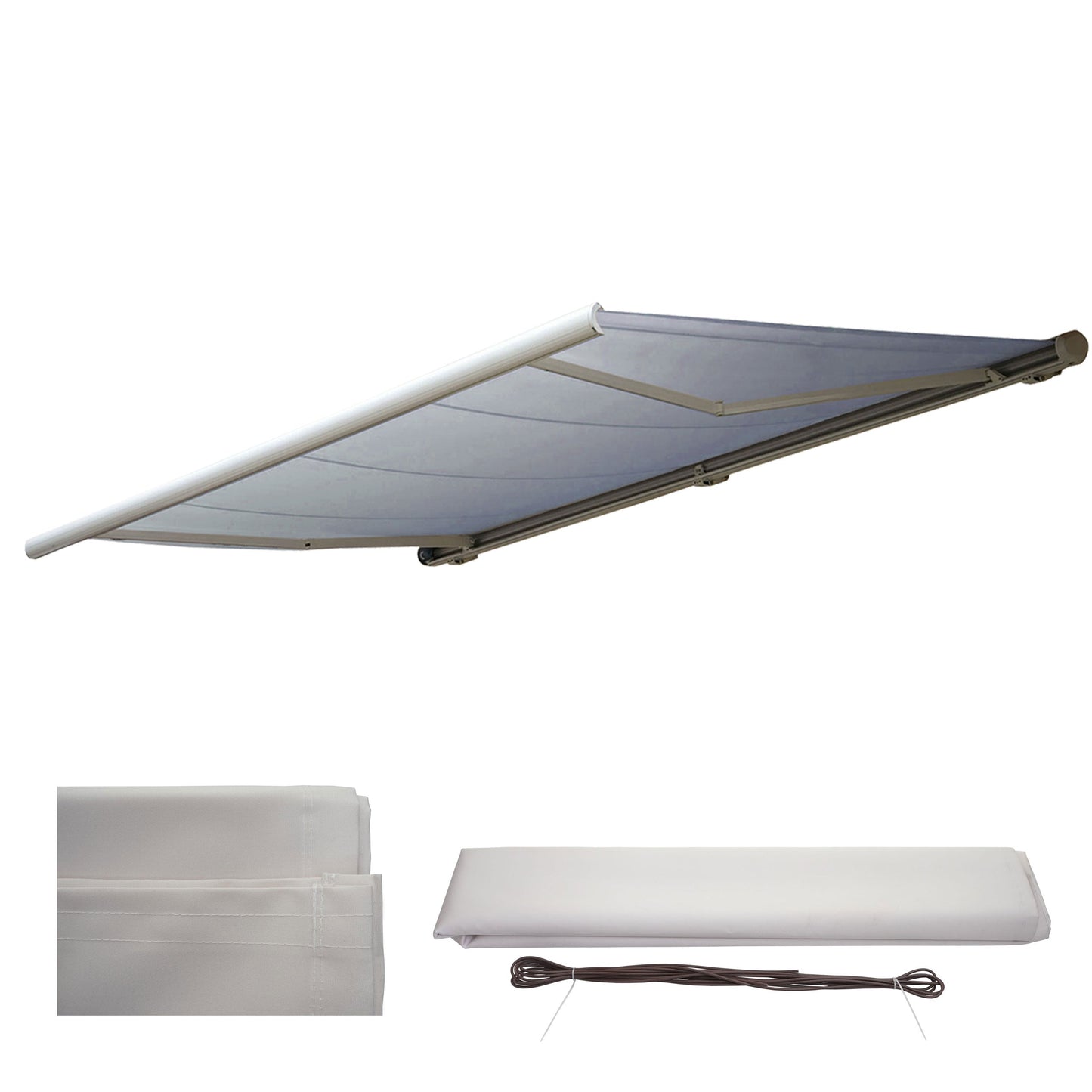 Cosmo Casa - Vervangende hoes luifel - Volledige cassette zonwering - 4,5x3m - Acryl crème