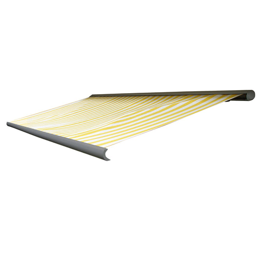 Cosmo Casa - Luifelhoes - Volledig cassette - Polyester - Geel-Wit - 5×3 m