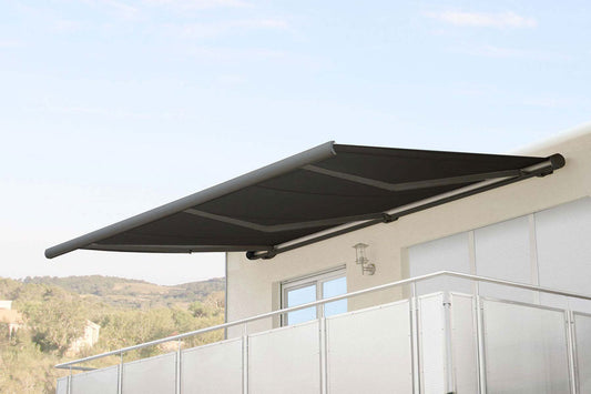 Cosmo Casa - Vervanghoes voor luifel - Volledige cassette vervangende hoes zonwering - 6x3m - Polyester antraciet