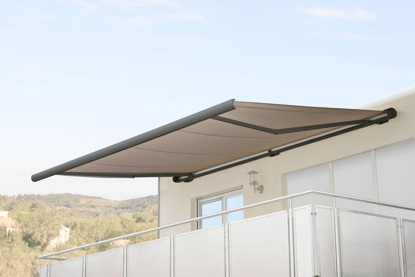 Cosmo Casa - Vervanghoes voor luifel - Volledige cassette vervangende hoes zonwering - 6x3m - Polyester zand