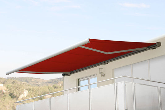 Cosmo Casa - Vervanghoes voor luifel - Volledige cassette vervangende hoes zonwering - 6x3m - Polyester bordeauxrood