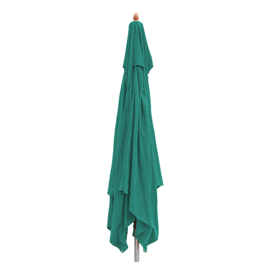 Cosmo Casa - Tuinparasol - Horeca Parasol Vierkant - Polyester en Hout - Blauwgroen