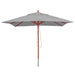 Cosmo Casa - Tuinparasol - Horeca Parasol Vierkant - Polyester en Hout - Lichtgrijs