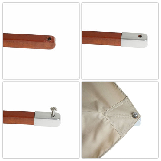 Cosmo Casa - Parasolhoes - Ronde Vervanghoes Hout - Polyester - Terracotta