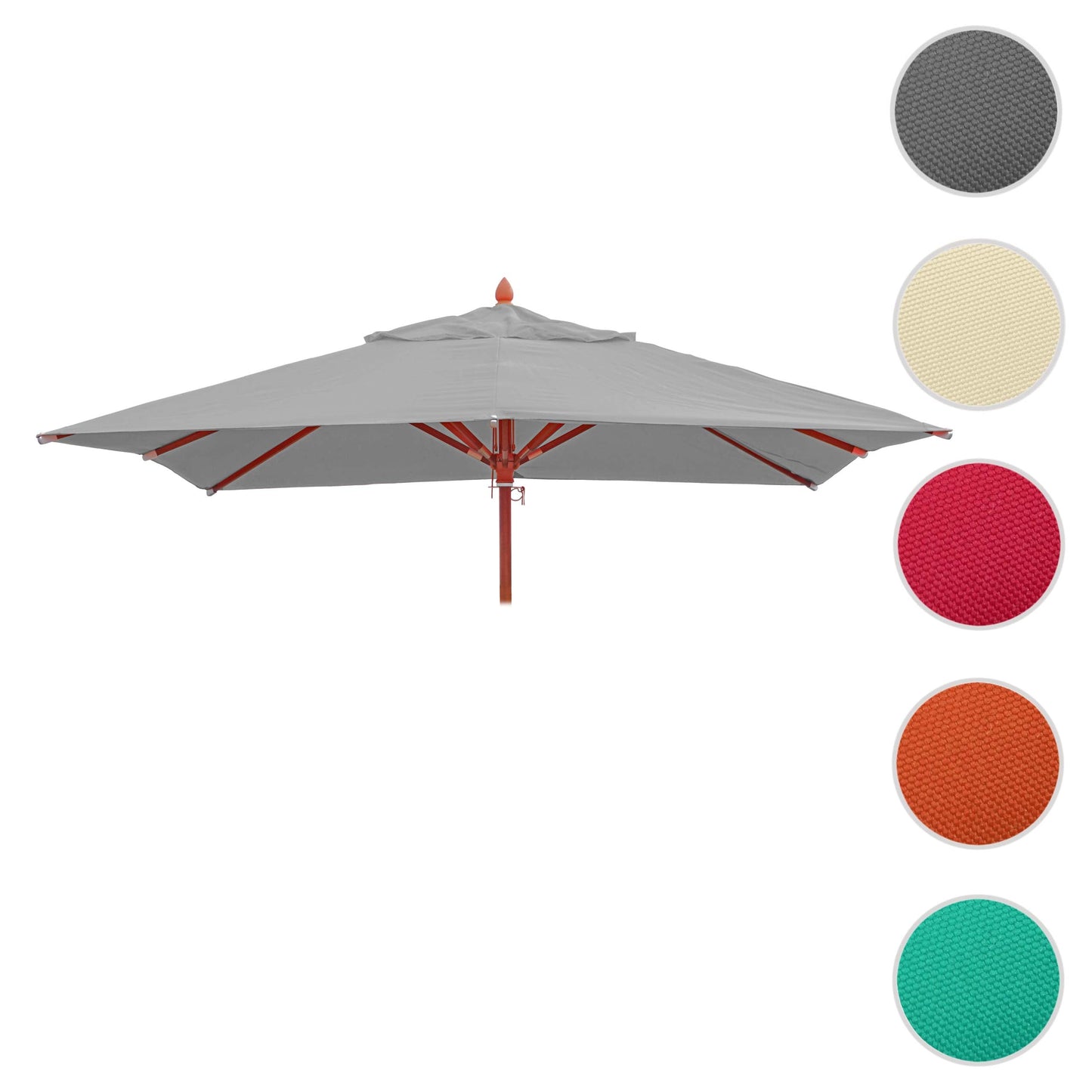 Cosmo Casa - Parasolhoes - Vierkante Vervanghoes voor Horeca Parasol - Polyester - Lichtgrijs