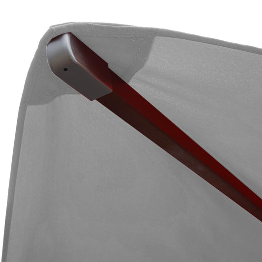 Cosmo Casa - Parasolhoes - Vierkante Vervanghoes voor Horeca Parasol - Polyester - Lichtgrijs