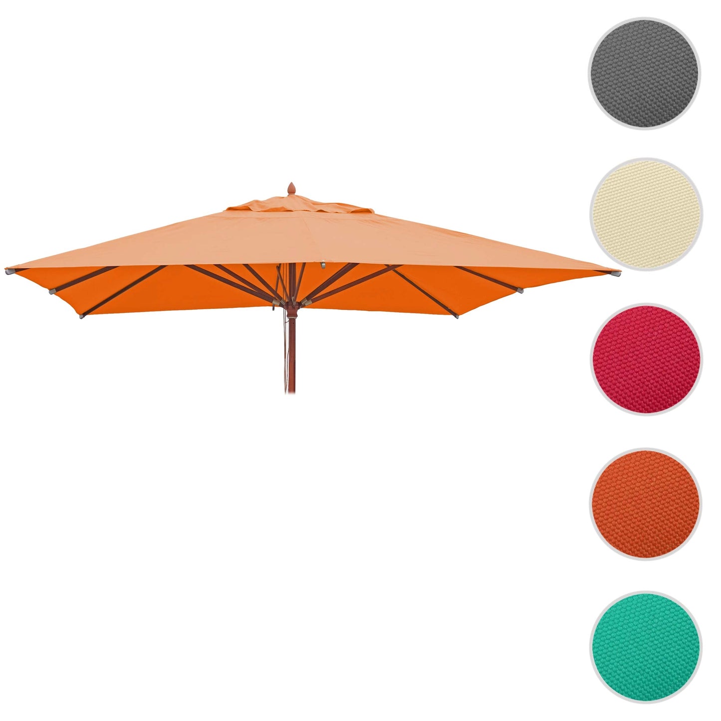 Cosmo Casa - Parasolhoes - Vierkante Vervanghoes voor Horeca Parasol - Polyester - Terracotta