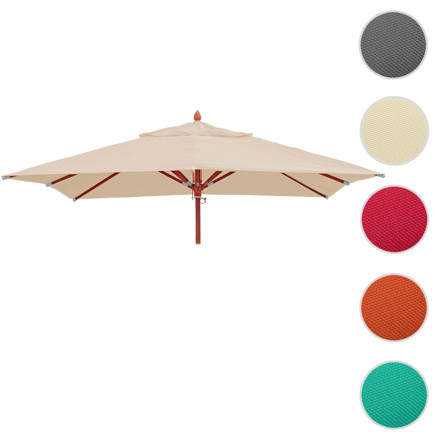 Cosmo Casa - Parasolhoes - Vierkante Vervanghoes voor Horeca Parasol - Polyester - Crème
