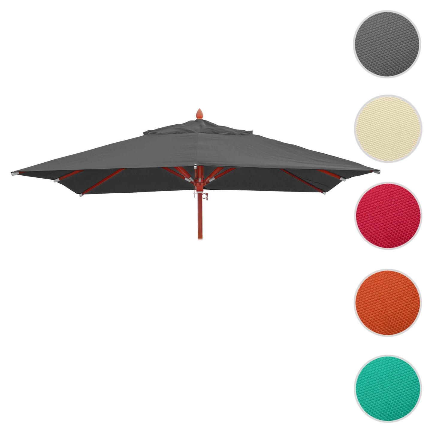 Cosmo Casa - Parasolhoes - Vierkante Vervanghoes voor Horeca Parasol - Polyester - Antraciet