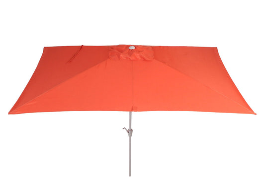 Cosmo Casa - Parasol - Tuinparasol - 2x3m rechthoekig kantelbaar - Polyester aluminium - 4,5kg - UV-bescherming 50+ - Terracotta