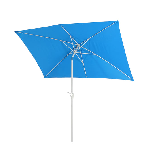 Cosmo Casa - Parasol - Tuinparasol - 2x3m rechthoekig kantelbaar - Polyester aluminium - 4,5kg - UV-bescherming 50+ - Blauw