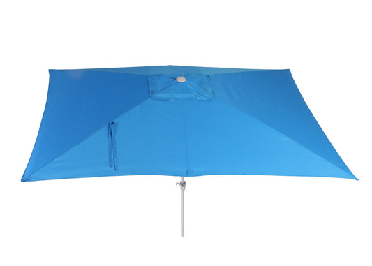 Cosmo Casa - Parasol - Tuinparasol - 2x3m rechthoekig kantelbaar - Polyester aluminium - 4,5kg - UV-bescherming 50+ - Blauw