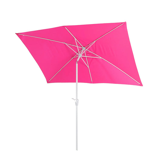 Cosmo Casa - Parasol - Tuinparasol - 2x3m rechthoekig kantelbaar - Polyester aluminium - 4,5kg - UV-bescherming 50+ - Roze