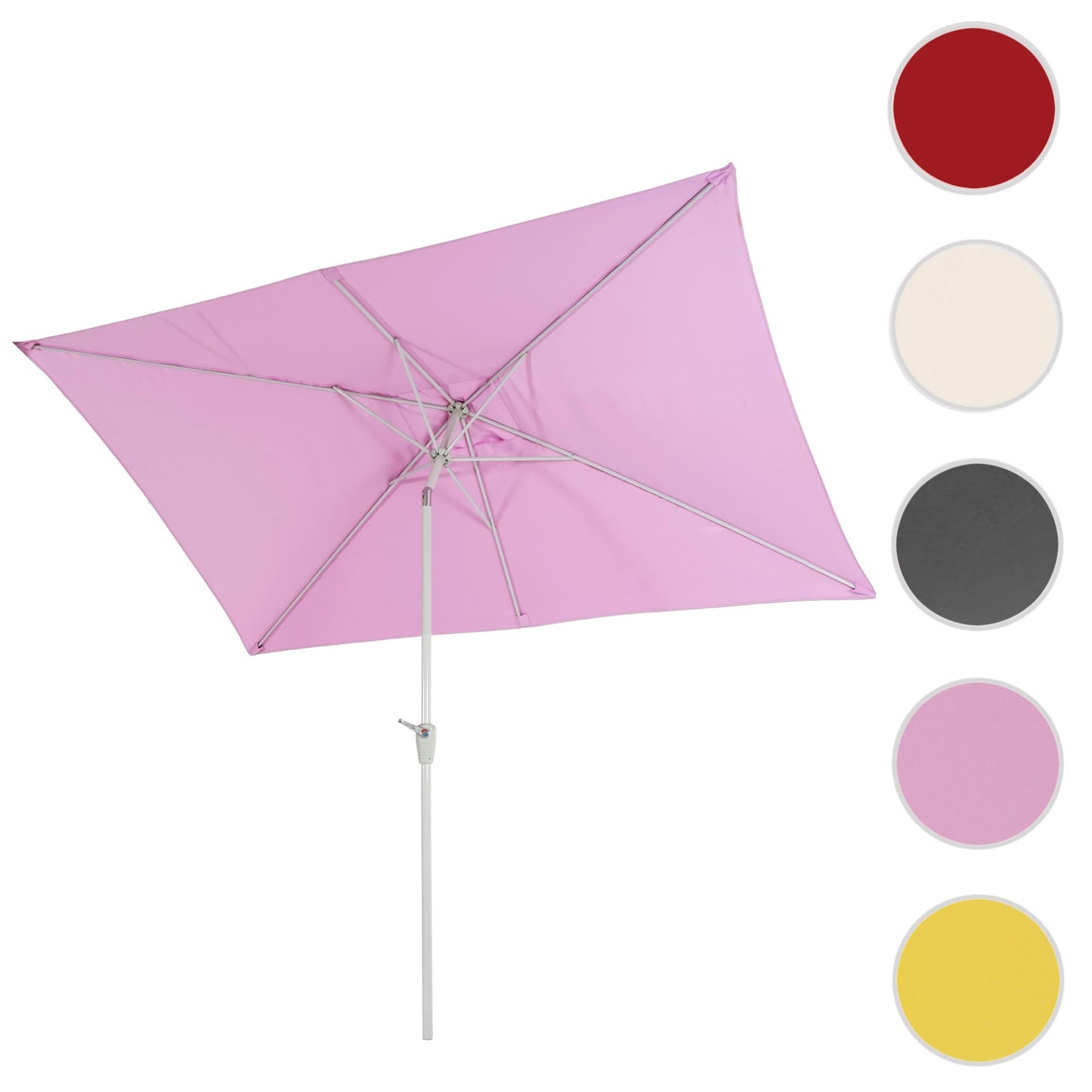 Cosmo Casa - Parasol - Tuinparasol - 2x3m rechthoekig kantelbaar - Polyester aluminium - 4,5kg - UV-bescherming 50+ - Lila