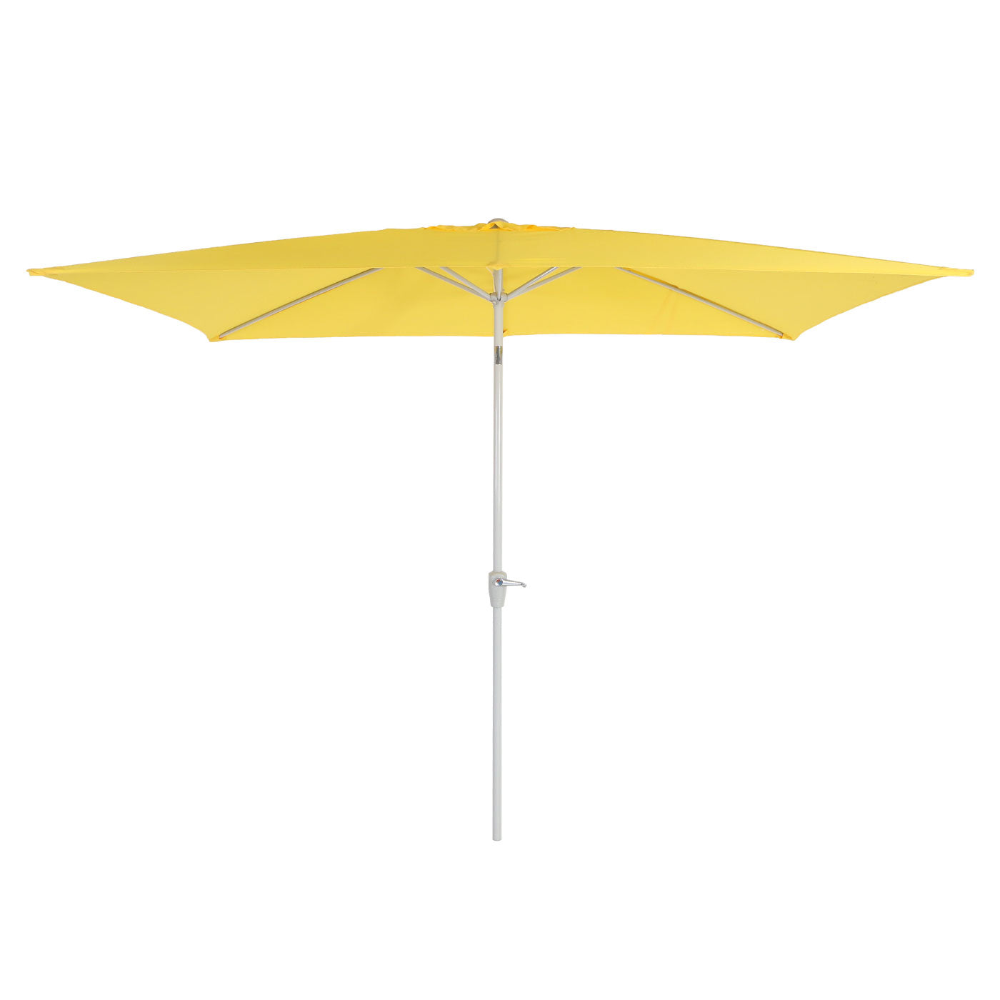 Cosmo Casa - Parasol - Tuinparasol - 2x3m rechthoekig kantelbaar - Polyester aluminium - 4,5kg - UV-bescherming 50+ - Geel