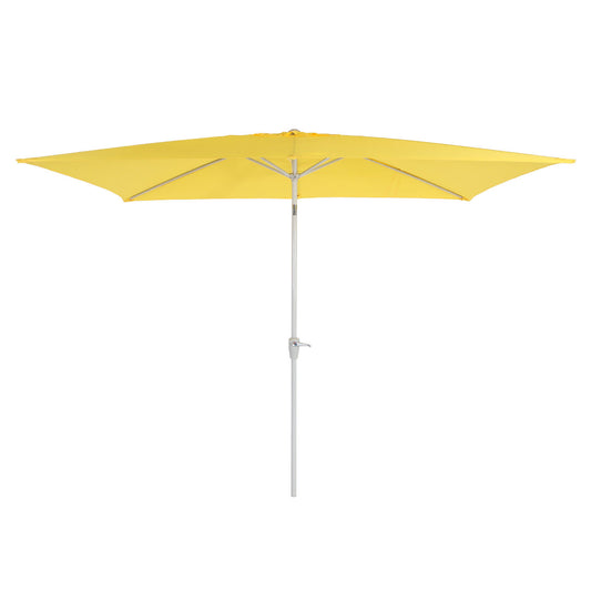 Cosmo Casa - Parasol - Tuinparasol - 2x3m rechthoekig kantelbaar - Polyester aluminium - 4,5kg - UV-bescherming 50+ - Geel